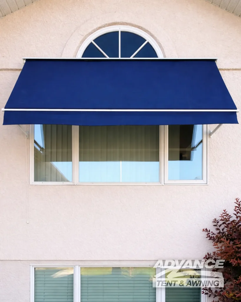 Blue Window Awning Front